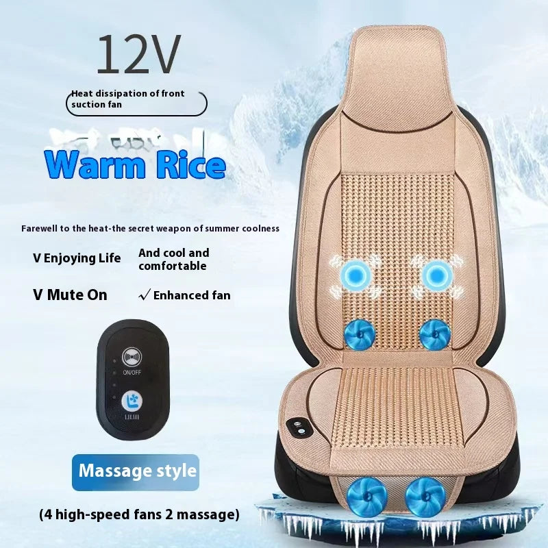 (Copy) 12V summer cool cushion seat ventilation car cushion air conditioning cooling fan blowing massage seat cushion seat cover