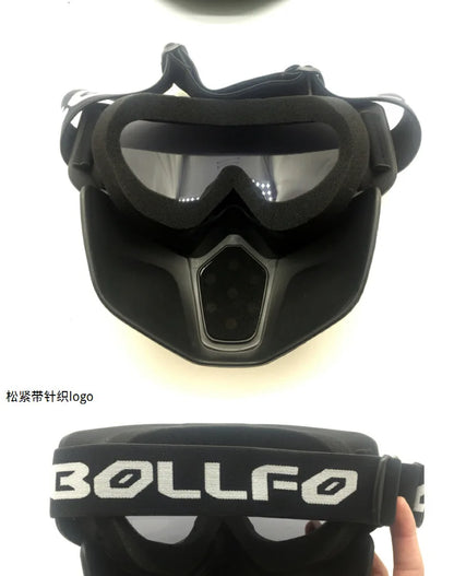 Motorcycle Face Mask Skull Open Face Helmet Mask Anti-UV Dust Helmets Goggles Vintage Mask Men Balaclava Winter Ski Face Shield