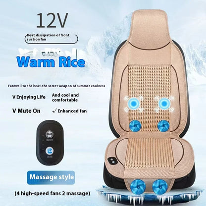 (Copy) 12V summer cool cushion seat ventilation car cushion air conditioning cooling fan blowing massage seat cushion seat cover